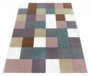 VOPI Dětský koberec FUNNY - barevný - čtverečky 1 Rozměr koberce: 120x170 cm