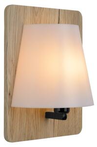 LUCIDE IDAHO Wal Light E14/40W 25x20x15.5cm Light Wood, nástěnné svítidlo