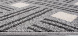 TAPISO Moderní koberec FIKA - šedý - mřížky 1 Rozměr koberce: 120x170 cm