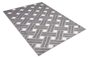 TAPISO Moderní koberec FIKA - šedý - mřížky 1 Rozměr koberce: 120x170 cm