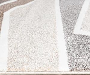 TAPISO Moderní koberec BREEZE - krémový/šedý - tvary 1 Rozměr koberce: 80x150 cm