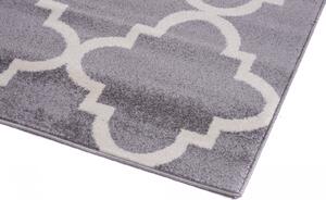 TAPISO Moderní koberec JAWA - šedý - symboly 1 - 80x150 cm Rozměr koberce: 80x150 cm