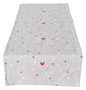 Boltze Home Collections Stolní běhoun Anella šedý se srdíčky