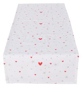 Boltze Home Collections Stolní běhoun Anella bílý se srdíčky