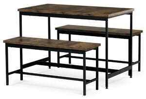 Jídelní set se 2 lavicemi OLD WOOD, 110 x 60 x 75 cm