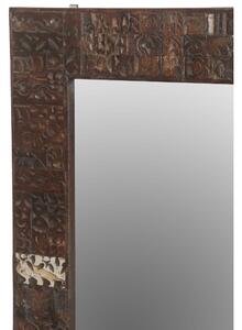 Zrcadlo v rámu ze starých dřevořezeb, 82x4x152cm