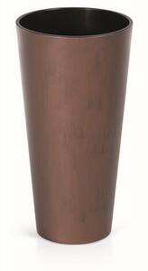 Květináč TUBUS SLIM CORTEN s vkladem 25 cm, patinující ocel, 25 cm