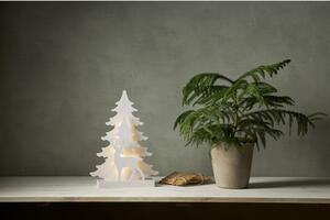 Bílá vánoční světelná LED dekorace Star Trading Grandy, výška 41 cm