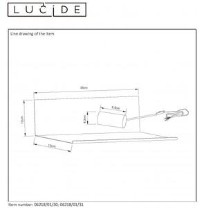 LUCIDE SEBO Wall Light E27/40W L35 W12 H12cm Black, nástěnné svítidlo