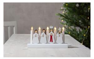 Bílý vánoční LED svícen Star Trading Julia, délka 28 cm