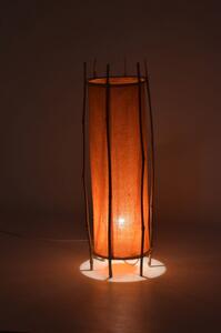 Stojací lampa/stínidlo z bambusu a látky, 25x25x80cm (5A)