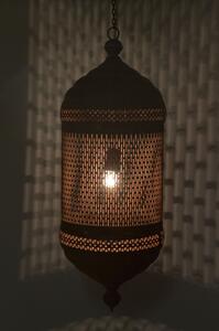 Kovová lampa v orientálním stylu, rez, 30x30x70cm
