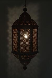 Kovová lampa v orientálním stylu, rez, 30x30x75cm