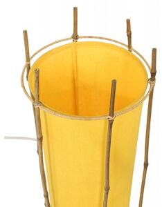 Stojací lampa/stínidlo z bambusu a látky, 25x25x80cm (5B)