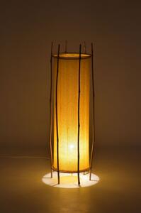 Stojací lampa/stínidlo z bambusu a látky, 25x25x80cm (5B)