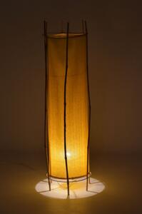 Stojací lampa/stinidlo z bambusu a látky, 30x30x100cm (4A)