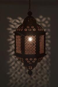 Kovová lampa v orientálním stylu, rez, 30x30x67cm