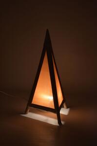 Stojací lampa/stínidlo z bambusu a látky, 40x40x80cm (6A)