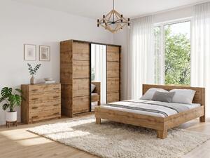 Ložnice NEJBY BARNABA PREMIUM 200K s postelí 180x200 cm s vyšším čelem, dub wotan