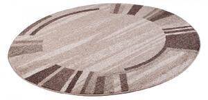 TAPISO Moderní kulatý koberec SARI - béžový - kolo 1 Průměr koberce: 130 cm