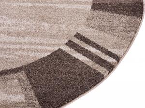 TAPISO Moderní kulatý koberec SARI - béžový - kolo 1 Průměr koberce: 130 cm