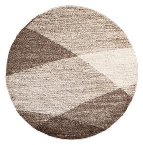 TAPISO Moderní kulatý koberec SARI - béžový - mozaika 1 Průměr koberce: 130 cm
