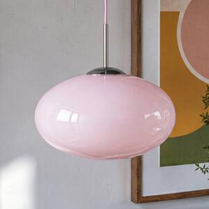 OSRAM Závěsné světlo Decor Forma, růžová/chrom, Ø 31 cm, sklo, stmívatelný, Fialová / růžová / barva růže, Obývací pokoj / jídelna, Sklo, Moderní
