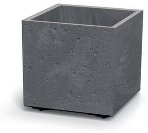 Květináč SIERRA SQUARE BETON EFFECT 28,8 cm, šedá, S