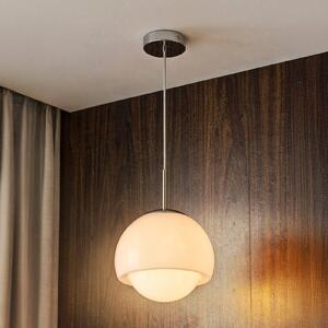 OSRAM Závěsné světlo Decor Dome, bílé, Ø 22 cm, kovové, stmívatelný, Bílá / opál, Obývací pokoj / jídelna, kov, Moderní