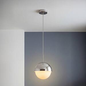 OSRAM Závěsné světlo Decor Dome, chromová barva, Ø 22 cm, kov, stmívatelný, Chrom / stříbro, Obývací pokoj / jídelna, kov, Moderní