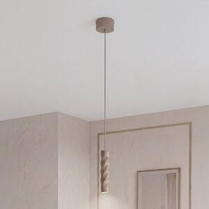 OSRAM Závěsné světlo Decor Twirl, béžová, Ø 12 cm, 1 žárovka, kov, stmívatelný, Krémová / jantar, Obývací pokoj / jídelna, kov, Moderní