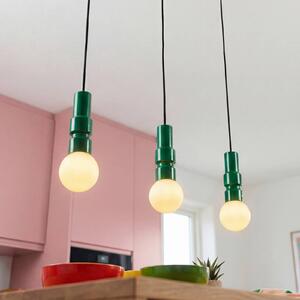 OSRAM Závěsné světlo Decor Bolty, zelené, délka 66 cm, 3 žárovky, stmívatelný, Zelená, Obývací pokoj / jídelna, kov, Young lifestyle