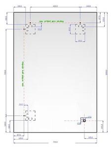 Amirro Ambiente Zrcadlo 100 x 70 cm s LED podsvícením s dotykovým senzorem, 410-975
