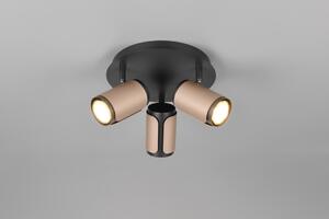 TRIO 814530365 GILLAN stropní bodové svítidlo/spot D210mm 3xGU10 černá, kávová