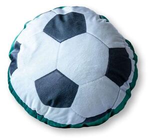 Tvarovaný mikroplyšový polštářek Fotbal Polyester, průměr 33 cm