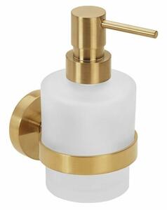 Sapho XR103GB X-Round Gold dávkovač mýdla 200 ml, mléčné sklo/zlatá