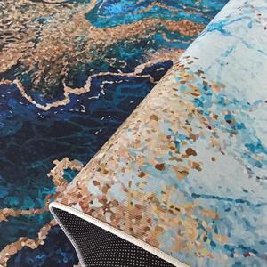 Makro Abra Moderní kusový koberec protiskluzový Horeca-New 111 Abstraktní modrý Rozměr: 60x100 cm