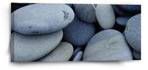 Obraz SABLIO - Černé kameny 110x50 cm