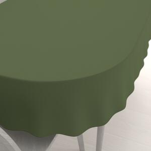 Biante Dekorační oválný ubrus Rongo RG-081 Tmavý olivově zelený 50x100 cm
