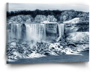 Sablio Obraz Černobílý vodopád - 60x40 cm