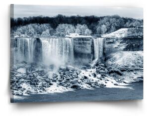 Sablio Obraz Černobílý vodopád - 120x80 cm