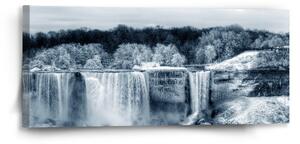 Sablio Obraz Černobílý vodopád - 110x50 cm