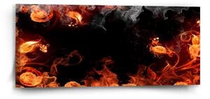 Sablio Obraz Červený oheň - 110x50 cm