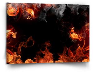 Sablio Obraz Červený oheň - 120x80 cm