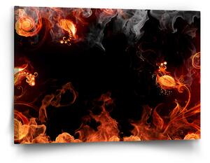 Sablio Obraz Červený oheň - 90x60 cm