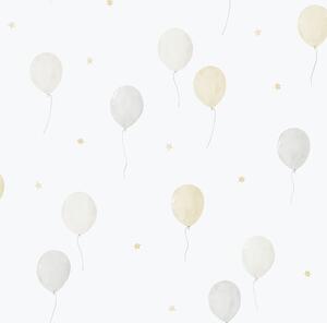 Dětská vliesová tapeta na zeď, šedo-béžová, balonky, 287-3, Enzo, ICH Wallcoverings