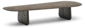 Tmavě hnědý konferenční stolek z dubového dřeva 64x146 cm Pirita – Kave Home
