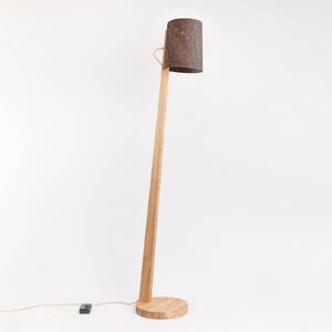 ALMUT 1411 stojací lampa válcová Ø30cm ořech