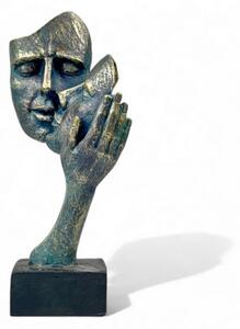 Stolní dekorace 29,5x10x14 cm pryskyřice/patina