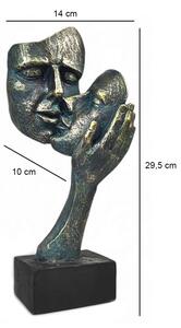 Stolní dekorace 29,5x10x14 cm pryskyřice/patina